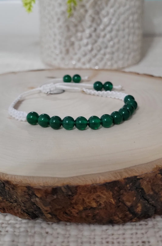 Green Quartz Natural Stone Handmade Bracelet