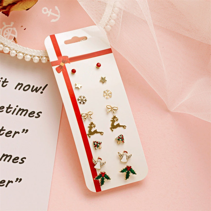 8 pieces Christmas Earrings set- Gift set