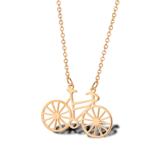 Bicycle Titanium Steel Necklace