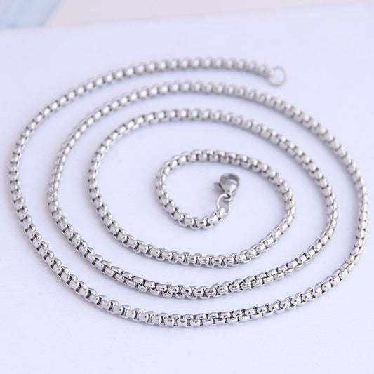 Stainless Steel Corn Chain Men Necklace