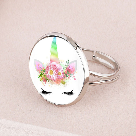 Adjustable Girls Unicorn ring