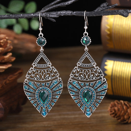 Water Drop Hollow Metal Alloy Earrings